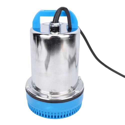 Itonash 12 -V -Tauchpumpe, Edelstahlkörper Reiner Kupfermotor 1 Zoll Auslass 8m Aufhebung 3 M³/h Durchflussrate mit 7 M Kabel für Gartenteich Aquakultur Industriedrainage von Itonash