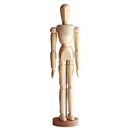Itonash 13 Cm Holz Artikulierter Schaufensterpuppen mit Basis und Flexibles Körper, Ideal Zum Zeichnen, Malerei oder Fotografie (Ungefähr 13 cm) von Itonash
