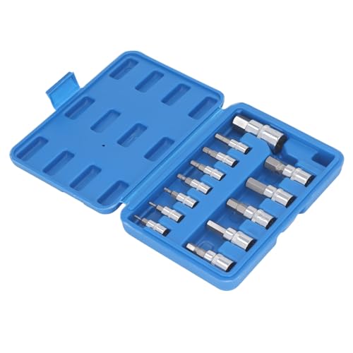 Itonash 13 PCs Hex Bit Socket Set, 1/4 3/8 1/2 Zoll Antrieb CRV S2 Legierungstahl mit Aufbewahrungskoffer für Fahrräder Cars Appliances Maschinerie von Itonash