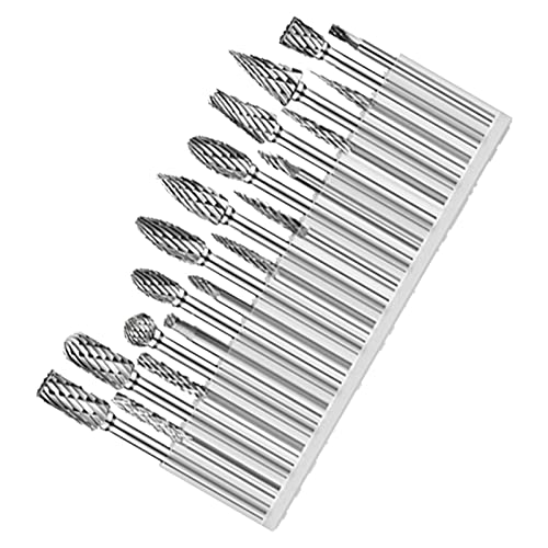 Itonash 20pcs Rotationsdatei, Wolfram -Carbid -Schleif -Bit -Bit für Metallholzbearbeitung, mit Universellem Schaft Zum Entfernen von Gravurrost Itonash 20pcs Rotationsdatei, Wolfram -Carbid -Schleif -Bit -Bit für Metallholzbearbeitung, mit Universellem Schaft Zum Entfernen von Gravurrost von Itonash