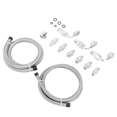 Itonash 25 -Zoll -Servolenkungspumpenschlauch -Kit, Nylon -Edelstahl -Wasserdefestersatz für C10 Ls -Swap -Verbindungen Typ 2 mit M16X1 5 -Anpassung für die Einfache Installation von Itonash