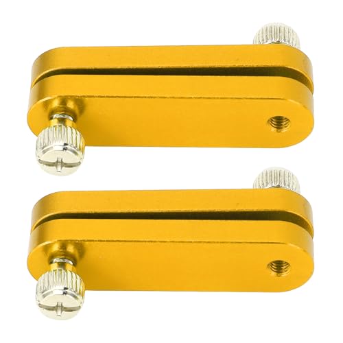 Itonash 2PCS -Lineal -Positionierungsblock, Aluminiumlegierung Einstellbarer Lineal -Stoppzaun mit Anodierter Oberfläche für Holzbearbeitung, Metallbearbeitung, Kunststoffprojekte (Gold) von Itonash