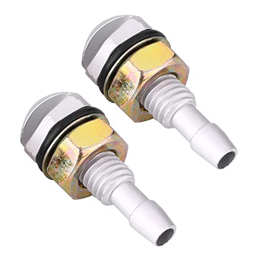 Itonash 2pcs Aluminiumlegierung Auto Front Windschutzscheibe Sprühdüse mit Schraube, Waschmaschine und Gummi, Ein Großartiger Ersatz für den Aftermarket für Ihren Alten oder Kaputten (Silber) von Itonash