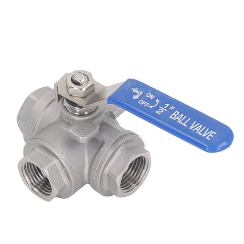 Itonash 3-Wege-Kugelventil, 1/2in DN15 304 Edelstahl Gewinde L Typ Manueller Antrieb, mit Rostfreier Langer Lebensdauer, für Wasseröl Gas Salpeters äure Essigsäure Itonash 3-Wege-Kugelventil, 1/2in DN15 304 Edelstahl Gewinde L Typ Manueller Antrieb, mit Rostfreier Langer Lebensdauer, für Wasseröl Gas Salpeters äure Essigsäure von Itonash