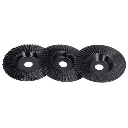 Itonash 3pcs Holzschleifrad Set, Kohlenstoffstahl -CRA -Schleimscheibe mit Flachen Abgeschrägten Gebogenen Klingen für 4 4,5 -Zoll -Winkelschleifer von Itonash