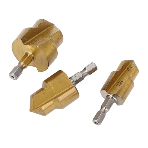 Itonash 3pcs PPR -Hebelbohrer, 1/4 Zoll Sechskant Schaftrohr Reamer Wasserrohr Expansionslochöffner Bit mit Hochgeschwindigkeitsstahl Ticoating, für PPR -Kunststoffprodukte 15 19mm 18 Itonash 3pcs PPR -Hebelbohrer, 1/4 Zoll Sechskant Schaftrohr Reamer Wasserrohr Expansionslochöffner Bit mit Hochgeschwindigkeitsstahl Ticoating, für PPR -Kunststoffprodukte 15 19mm 18 von Itonash
