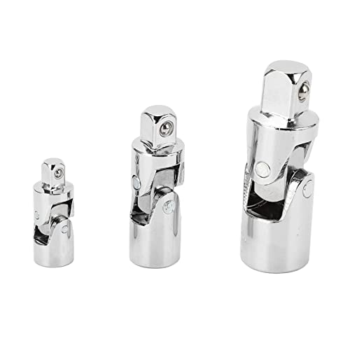 Itonash 3pcs Universelle Gelenksockeladapter, Chrom Vanadium Stahl Rotatable -Steckdose -Konverter mit 1/4in 3/8 -Zoll -Antriebsgröße 1/2 Zoll, für die Wartung von Wartung von Drill von Itonash