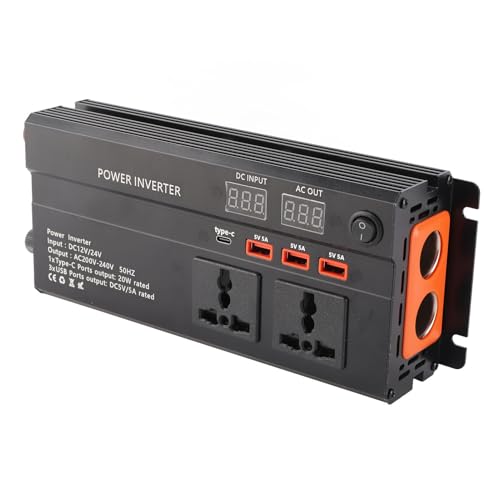 Itonash 4000W DC 12/24 V nach AC LCD -Anzeigeauto Modifiziert Sinuswellen -Wechselrichterwandler mit Typ C- und USB -Schnittstellen für den Überlastschutz Itonash 4000W DC 12/24 V nach AC LCD -Anzeigeauto Modifiziert Sinuswellen -Wechselrichterwandler mit Typ C- und USB -Schnittstellen für den Überlastschutz von Itonash