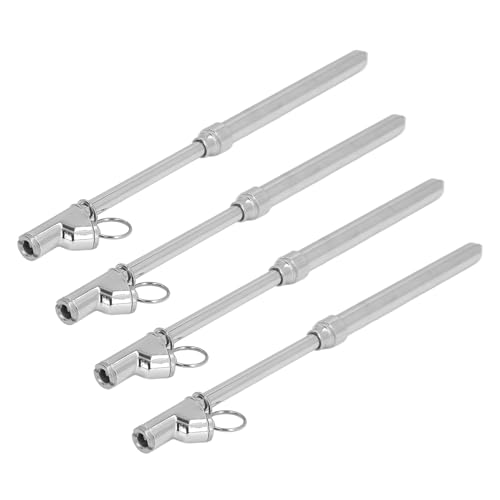 Itonash 4PCS Reifendruck Messgerät, Zweikopf-Edelstahl Mechanisches Reifendruck-Messgerät mit 2 Metallkopf-Push-Pull-Chucks, für LKW-Auto SUV RV ATV Fahrrad Motorrad 10-160PSI von Itonash