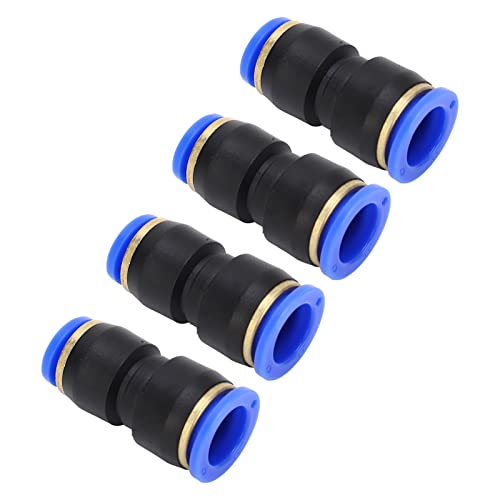 Itonash 4Pcs Gerade Push-Steck Verbinder, Pneumatische Luft Leitungs Beschläge mit 4/7in und 2/5Zoll Innen Durchmesser, 360-Grad-Drehung für Maschinen Elektronik Automobil von Itonash