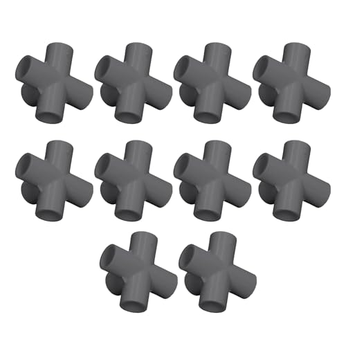 Itonash 5 -Wege -Rohranschluss, 25 Mm PVC -Ellbogenanpassung mit 5 Anschlüssen für Maximale Verbindung für Möbel Treibhauszelt Katzenzaunregale (Schwarz) von Itonash