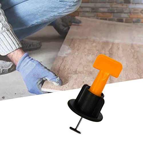 Itonash 50 PCs Fliesen Leveler, Wiederverwendbares Edelstahlfliesen -Leveling -Werkzeug mit PP -Basis für die Verbesserung der Heimat, Schnellinstallation und Flachheit von Itonash