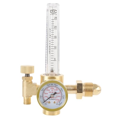 Itonash Argon-Luftstrom Messgerät, WIG-Schweißer-MIG-Gas Regler Druck Minderer mit 0-4000 PSI-Druck Messgerät und 0-60 CFH Durchfluss Messer für Argon-CO2-Tanks Electronics Industries von Itonash
