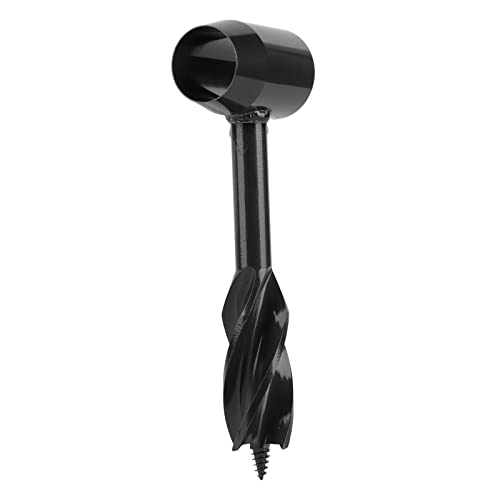 Itonash Auger -Bohrer Bit, Kohlenstoffstahl Hohe Härte Holzbearbeitung Bohrer mit Helikaler Lichtbogendesign für Cork Green Wood Fishing Traps Stühle Leitern (Schwarz) von Itonash