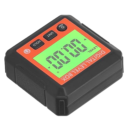 Itonash Box Digital Level, Magnetischer Tragbarer Prospraktor -Neigungsmesserwinkelmessgerät mit Relativer Absolute -Messungsumwandlung für Holzbearbeitungsmaschinen Automobile (Orange) von Itonash