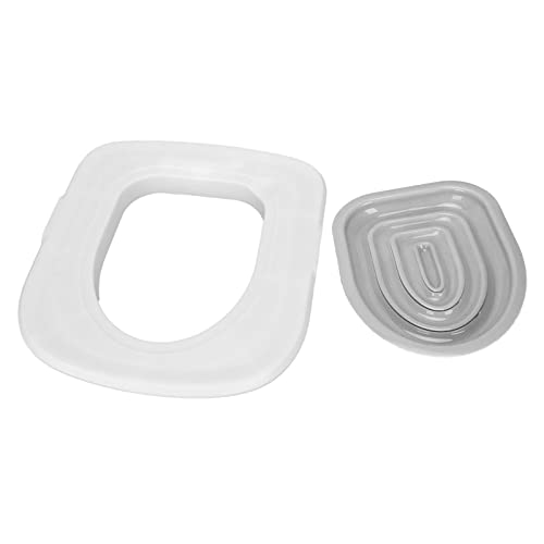 Itonash Cat Toilet Training Kit, Wiederverwendbares Universal Cat Toilet Trainer mit Groove -Design für Einfache Reinigung, Starke Lagerkapazität für Alle (Weißes Tablett, 1 graue innere von Itonash