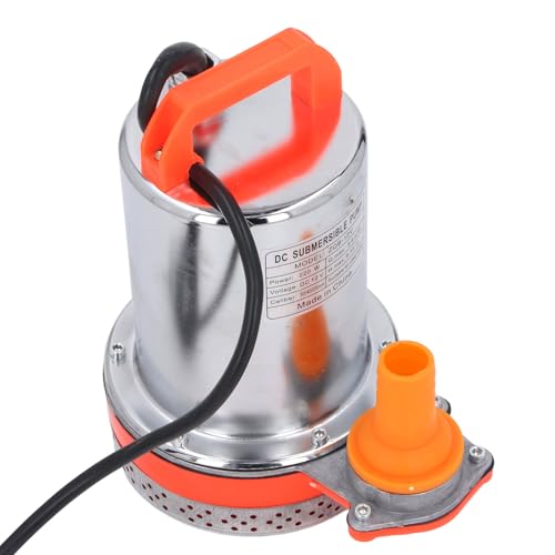 Itonash DC12V 220W Tauchpumpe, Edelstahl -Wasserpumpe mit ABS -Laufrad Kupfermotor, Hohe Durchflussrate 6 M³/h 10 M, für Teichpool Aquakultur Industrielle Entwässerung von Itonash