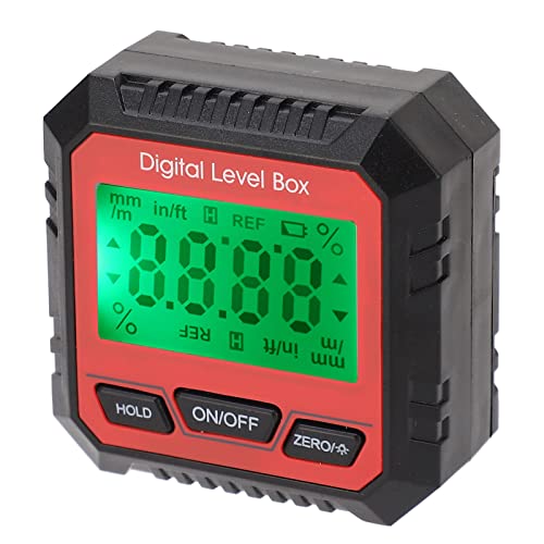 Itonash Digital Level Box, Magnetwinkel Finder -Prognern -Neigung mit Großer Klarer Display und Datenschloss für Tischlerholz -Holzbearbeitung Mauerwerk (Rot) von Itonash