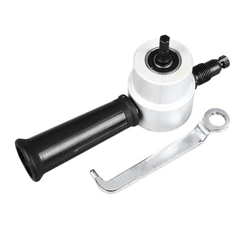 Itonash Doppelkopfblechschneider, 360 Grad Einstellbare Legierungs -Metall -Nibbler -Bohranhaftung mit 8 Mm Elektrischer oder Pneumatischer Bohrer Zum Schneiden von Kupfer Aluminium aus von Itonash