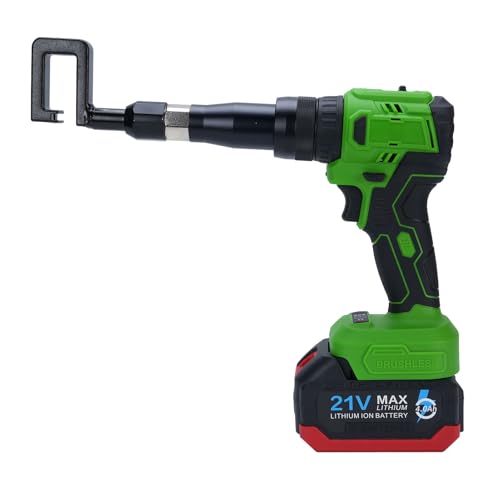 Itonash Elektrische Leuchtstahlkielzange, 360 Grad Rotierende Kabellose Stanzzange mit 21 V 4000mah Li -Batterie für die Baustelle von Itonash