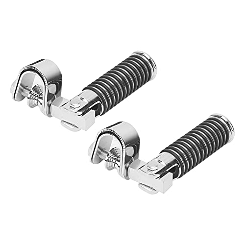 Itonash Hochfestige Motorradfußpegs Anti-Wear Faltbares Fußstütze mit 1 Zoll Klemmmontage Motorrad-Fußstütze (Edelstahlfarbe) von Itonash