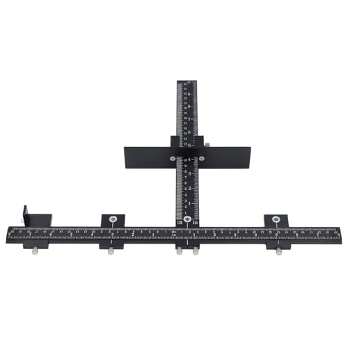 Itonash Kabinettshardware -Griff -Jig, Aluminium -Legierungs -Türvorlage -Werkzeug mit Einstellbarer Bohrentfernung für die Installation von Schrankschubladen Itonash Kabinettshardware -Griff -Jig, Aluminium -Legierungs -Türvorlage -Werkzeug mit Einstellbarer Bohrentfernung für die Installation von Schrankschubladen von Itonash