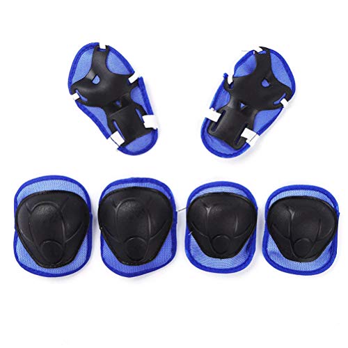 Itonash Kindersicherheitsausrüstung, Junior -Schutz -Set, Kinderwächter, 7pcs/Set Kinderschutzausrüstung mit Verstellbarem Helm, Kniegelads, Ellbogenpolstern, Handgelenkspads für (Blau) von Itonash