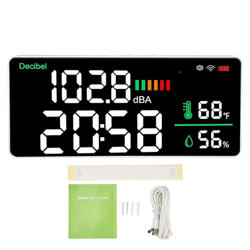 Itonash LED -Dezibelmesser, Hohe Genauigkeit 4 in 1 Rauschmesser mit WLAN -Funktion und Einstellbarem Design, 11 Zoll Bildschirm von Itonash