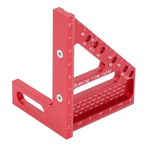 Itonash Loch Position Scribing Lurer, Multi -Winkel -Messungs -Quadratglurer mit Lasergedruckten Graduierten und Aluminiummaterial aus, für die Bau von Hölzernrohrkunststätten von Itonash