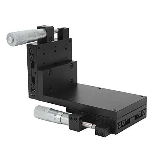 Itonash Manuelle Lineare Bühne, Aluminiumlegierungschieber -Tisch mit Schwarzer Anodierter Außenseite, Genaue 0,01 Mm für Labortestgeräte Optische Instrumente von Itonash