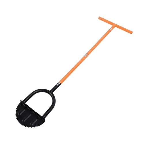 Itonash Manuelles Rasen Edger, Kohlenstoffstahl Halbmondsägen Zahnklinge mit 96 cm Langer Griff für Gartenlandschaftsblütenbetten Gehwege Yards von Itonash