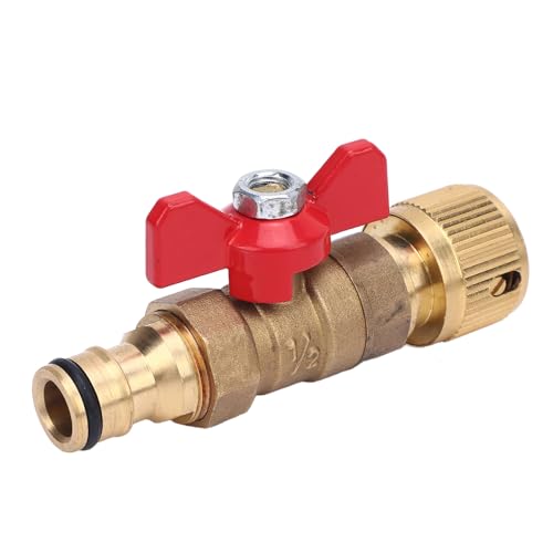 Itonash Messingviertel Drehen Kugelventil, NPT 3/8 Zoll Weiblich Bis Männlicher Gewinde -Wasserrohr -Adapter mit G1/2 -Zoll Itonash Messingviertel Drehen Kugelventil, NPT 3/8 Zoll Weiblich Bis Männlicher Gewinde -Wasserrohr -Adapter mit G1/2 -Zoll von Itonash