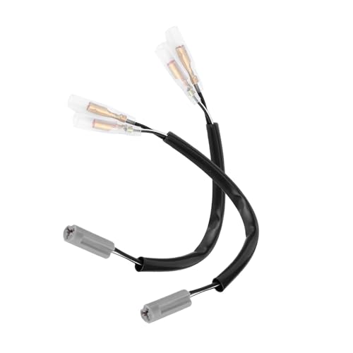Itonash Motorrad-Blinker-Verdrahtungsadapter, 7,5-Zoll-Steckeradapter für YZF-R6 YZF-R1 FZ6R FZ10 mit 2-Pin-OEM-Stecker, 2-Draht- und 12-V-System. Frontanpassung: 03-14 YZF-R6, 06-09 von Itonash