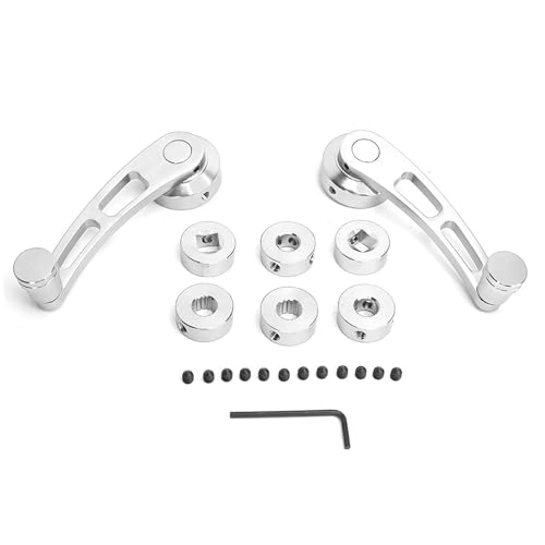 Itonash Premium -Legierungsfenster -Griff -Riser -Wickler -Kurbel, Sicheres Lichtgewicht Einzigartiges Design, Verbesserung des Modegefühls für Ihr Auto, Langes Lebensdauer, Einfach zu (Silber) von Itonash