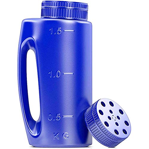 Itonash Robus Einfach zu Bedienender Handspender, Robuster Einfach zu Bedienender Handvertrieb für Rasenflächen und Gärten, Langlebiger Eissalzspender mit Verstellbarer Lochgröße, (Blau) von Itonash