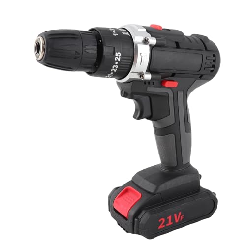 Itonash Schnurloser Bohrer, 1450 U/Min 25 Drehmomenteinstellungen Bürstloser Kraftbohrer mit LED -Licht und Aufprallfunktion, für Holzstahl aus Holzstahl aus Kunststoffstahl und (EU -Stecker) von Itonash