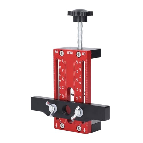 Itonash Schrank-Schablonen-Werkzeug, Aluminium Legierung Einstellbarer Stütz Arm Holz-Bohr Dübel Führung mit Robusten Halterung für Gerahmte Rahmenlose Schrank Türen Installation von Itonash