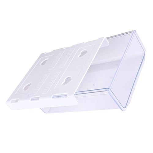 Itonash Schreibtischschublade Selbstkleber, Platzsparende Organizer Box mit Privatsphäre für Büro -Briefpapierdokument, Unter der Aufbewahrung von Premium -Kunststoffmaterial (Transparent weiß) von Itonash