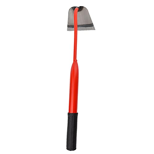 Itonash Stahlhacke mit TPR-Griff, Einfaches Unkraut und Bodenlösenwerkzeug für Gartenpflanzung, 40 cm Lang, 241 G, 1 Stück Enthalten, Farbe Kann Variieren, 1-3 cm Messfehler (A) von Itonash