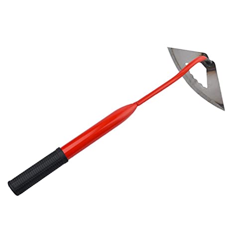 Itonash Stahlhacke mit TPR-Griff, Einfaches Unkraut und Bodenlösenwerkzeug für Gartenpflanzung, 40 cm Lang, 241 G, 1 Stück Enthalten, Farbe Kann Variieren, 1-3 cm Messfehler (B) von Itonash