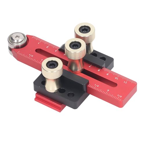Itonash Tischsäge Jig Guide, Premium Anodized Aluminiumlegierung Einstellbare Länge Schneller Schneidgrenze Zaun mit Roller -Gleitzapfen für Bandsägen Holzbearbeitung von Itonash