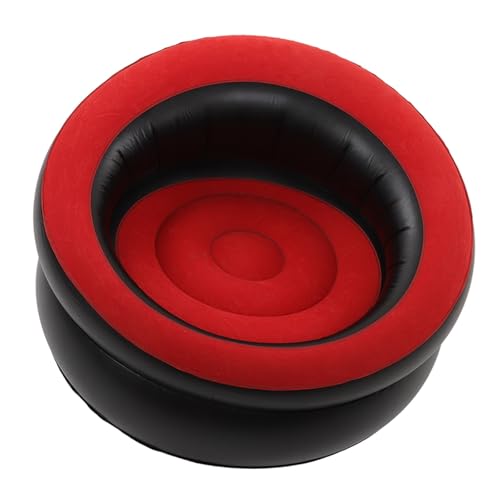 Itonash Tragbares Aufblasbares Sofa, Ergonomisches Design Camping Air Couch mit Schnellem Ventil, Leckfrei, Leicht für das Reisen, Geeignet für EIN Nickerchen, Lesen (Rot) von Itonash