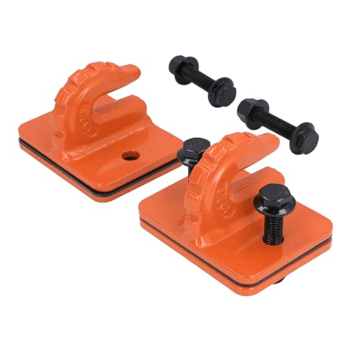 Itonash Traktor -Bucket Grab Hakenset, 2 Packung 3/8 Zoll Grad 70 Legierungstahlschraube Am Haken mit Rückplatte für RV UTV Truck Traktorbuckel 15000 Pfund (Orange) von Itonash