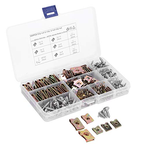 Itonash U-Typ-Clips, Starke Innenausstattungsfesterns, 100-teilige Set mit Schrauben, Langlebig und Einfacher Halterung für Autos, U-Typ-Clips, Geeignet für Motorräder Geeignet Itonash U-Typ-Clips, Starke Innenausstattungsfesterns, 100-teilige Set mit Schrauben, Langlebig und Einfacher Halterung für Autos, U-Typ-Clips, Geeignet für Motorräder Geeignet von Itonash