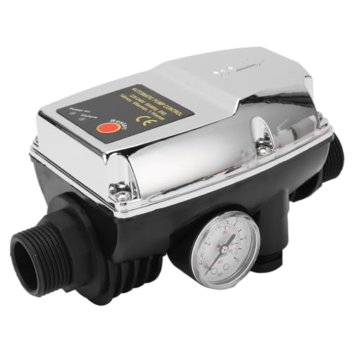 Itonash Wasserpumpencontroller, Silber ABS Automatischer Druckschalter mit Intelligenter Steuerung für Sauberes Wasser, IP65 Wasserdicht, 10a 1,5-10 Beute 50/60 Hz (220V-240V) von Itonash