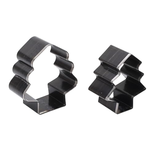 Itonash Weihnachtsbaum -Leder -Schneiden, 2pcs Legierungstahl -Stanzwerkzeug für Lederfahrzeuge, mit Manueller Schweißtechnologie, 54 Mm 47 Mm Größe für Handwerkdekorationen von Itonash