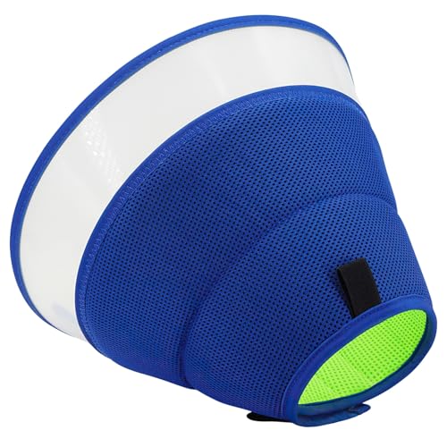 Weicher Hundekegel für die Genesung von Operationen, elisabethanisches Halsband für Hunde und Katzen, verstellbare Nackenstütze, atmungsaktives Netz-Design, Größe M, Blaugrün Weicher Hundekegel für die Genesung von Operationen, elisabethanisches Halsband für Hunde und Katzen, verstellbare Nackenstütze, atmungsaktives Netz-Design, Größe M, Blaugrün von Itoyx