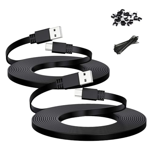 Itramax Micro USB Kabel 9M 2 Stück,Langes 30 FT Micro USB Ladekabel Cable Power Cord für Neos Smartcam,Yi Cam,Nest Cam,Indoor Outdoor Blink XT Camera,Wyze Cam V3 V4,Furbo Dog,Arlo Q,Netvue,Xbox One 10 von Itramax