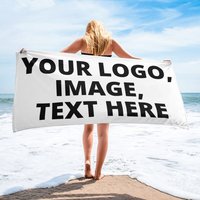 strandtuch, Fügen Sie Ihr Logo, Bild Oder Text Auf Diesem Handtuch Hinzu von ItsAboutYouCustomize