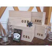 Monogramm Initial Box. Hochzeitsbox Trauzeugen Oder Brautgruppe Geschenkoption, Um Ein Angebot Verfügbar Hinzuzufügen von ItsAllGoodWood